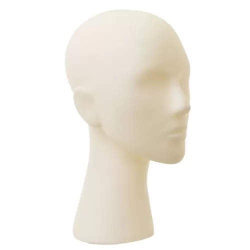 Testa donna in plastica grezza