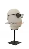 Testa donna porta accessori in lino con base nera