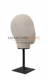 Female display head in linen with black base