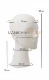Testa donna in plastica verniciata bianco opaco