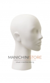 Testa donna in plastica verniciata bianco opaco