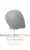 Testa donna porta accessori in plastica grigia con base
