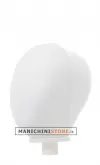 Testa donna in polistirolo rivestita in tessuto bianco