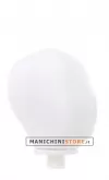 Testa donna in polistirolo rivestita in tessuto bianco
