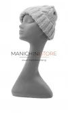 Testa donna porta accessori in velluto grigio