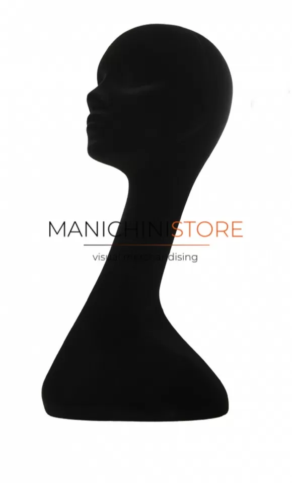 Testa donna porta accessori in velluto nero