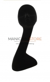 Female head for accessories in black velvet