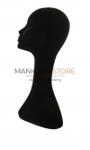 Female head for accessories in black velvet