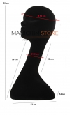 Female head for accessories in black velvet