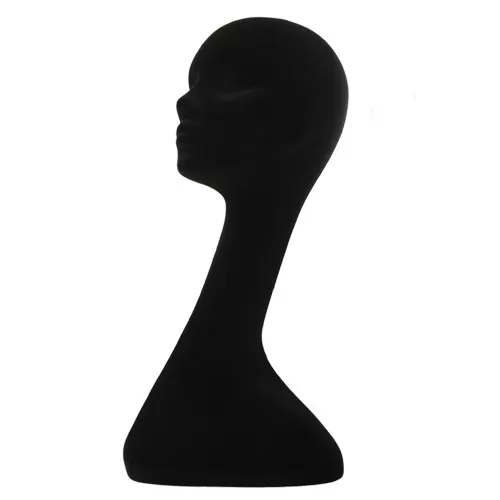Testa donna porta accessori in velluto nero