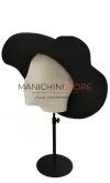 Testa donna porta accessori in lino con base tonda nera