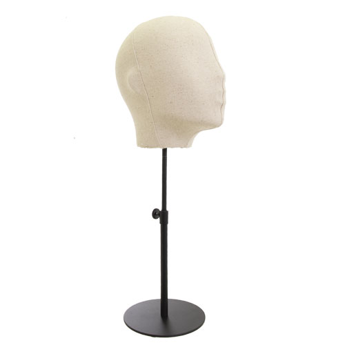 Female head display with round base