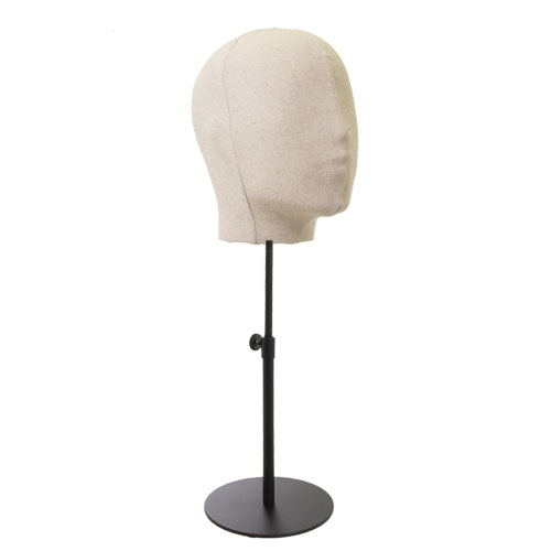 Male head display with round base