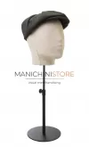Testa uomo porta accessori in lino con base tonda nera