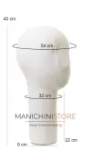 Testa espositiva unisex in tessuto bianco