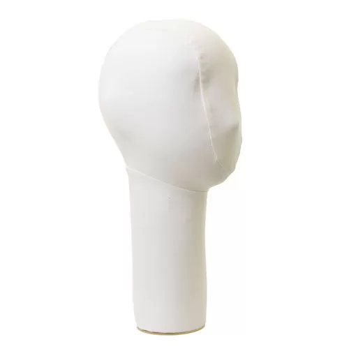 Testa espositiva unisex in tessuto bianco