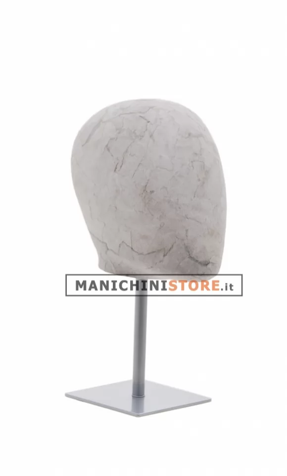 Testa donna porta accessori in cartapesta Cemento