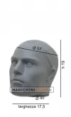 Testa uomo porta accessori precolorata - Grigio piombo