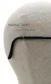 Testa donna porta accessori in lino con base bianca