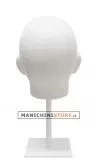 Testa espositiva uomo in plastica bianca