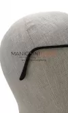 Testa donna porta accessori in lino con base tonda nera