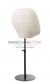 Testa donna porta accessori in lino con base tonda nera