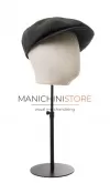 Testa uomo porta accessori in lino con base tonda nera