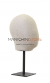 Male display head in linen with black base