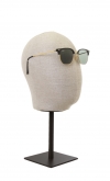 Male display head in linen with black base