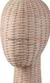 Testa unisex porta accessori in rafia - H 69 cm