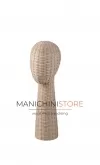 Testa unisex porta accessori in rafia - H 57 cm