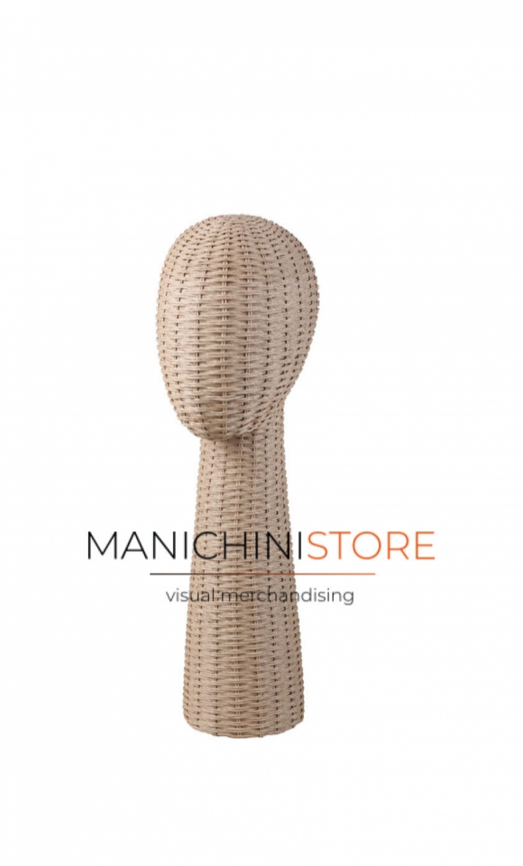 Unisex raffia accessory head - H 57 cm