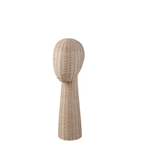 Testa unisex porta accessori in rafia - H 57 cm
