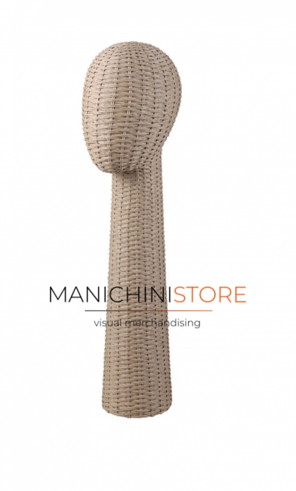 Unisex raffia accessory head - H 69 cm