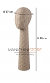 Unisex raffia accessory head - H 69 cm