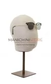 Testa unisex porta accessori in lino Taupe con base ruggine