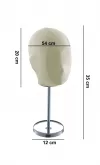 Testa unisex rivestita in tessuto avorio