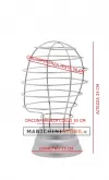 Testa Donna in filo cromato