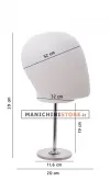Testa a uovo donna porta accessori bianca
