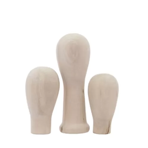 Testa in legno naturale - Uomo