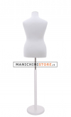 Busto donna sartoriale taglia comoda con base bianca