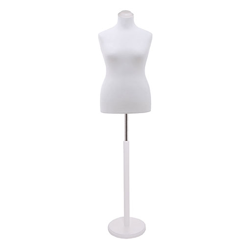 Busto donna sartoriale taglia comoda con base bianca