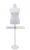 Busto donna sartoriale taglia comoda con base bianca