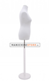Busto donna sartoriale taglia comoda con base bianca