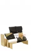 Set di 3 ripiani per esposizione oggetti - oro