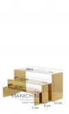 Set di 3 ripiani per esposizione oggetti - oro
