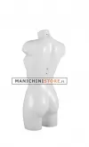 Busto manichino donna in plastica bianco opale