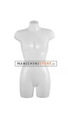 Busto manichino donna in plastica bianco opale