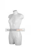 Busto manichino donna in plastica bianco opale