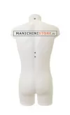 Busto manichino uomo in plastica bianca